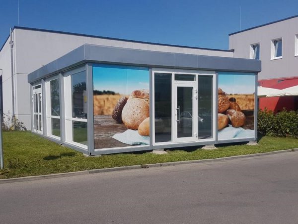 3er Bäckerei-Verkaufsanlage (7x9m) Produktion - Verkauf - Pavillon